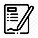 Unterzeichnetes Dokument Vereinbarung Vertrag Symbol