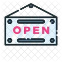 Letrero Abierto Letrero Abierto Letrero Abierto Icono