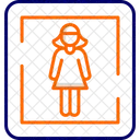 Signo de baño femenino  Icono