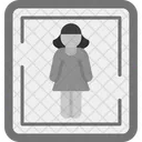 Signo de baño femenino  Icono