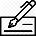 Cheque Firma Proyecto De Ley Icono