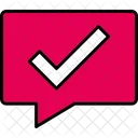 Signo De Verificacion Burbuja Chat Icono