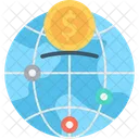 Signo De Dolar Negocios Globales Globo Icon