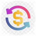 Signo De Dolar Flechas Cargando Icono