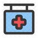 Signo De Hospital Signo Medico Clinica Icono