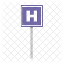 Signo de hospital  Icono