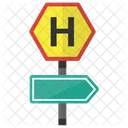 Hospital Signo Direccion Icon