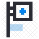 Signo de hospital  Icono