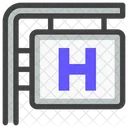 Signo de hospital  Icono