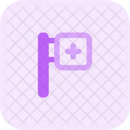 Signo de hospital  Icono