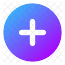 Circulo De Signo Mas Icon