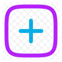 Signo Mas Cuadrado Icono