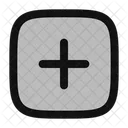 Signo Mas Cuadrado Icono