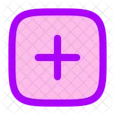 Signo Mas Cuadrado Icono