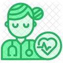 Medico Cardiologo Donna Icon