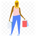 Shopping Ragazza Borsa Icon