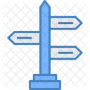 Direction Guidepost Sign Icon