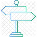 Direction Guidepost Sign Icon