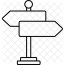 Direction Guidepost Sign Icon