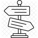 Direction Guidepost Sign Icon