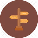 Direction Guidepost Sign Icon