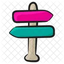 Signpost Guidepost Direction Post Icon
