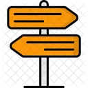 Signpost T Cursor Guidepost Icon