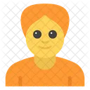 Sikh Avatar Masculino Humano Icono