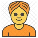 Sikh Avatar Masculino Humano Icono