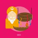 Sikh Tag Feierlichkeiten Symbol