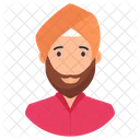 Sikh Traditional Man Sikh Male Icon
