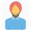 Sikh Man Turban Icon