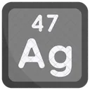 Silber Periodensystem Chemiker Symbol