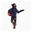 Silhouette Guitar Romani Icon