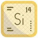 Sillicon Chemistry Periodic Table Icon