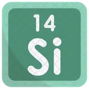 Sillicon Periodic Table Chemists Icon