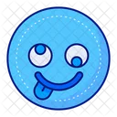 Silly Crazy Emoji Icon