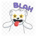 Silly Bear Silly Face Tongue Out Icon