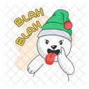 Akanbe Face Silly Bear Eye Pull Icône