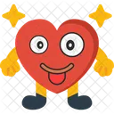 Silly Heart Silly Goofy Icon