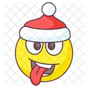 Silly Santa Emoji Silly Expression Emotag Icon