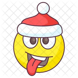 Silly Santa Emoji Emoji Icon