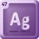 Silver Background White Icon
