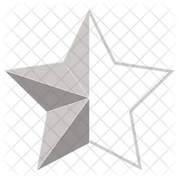 Silver Half Star  Icon