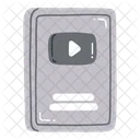 Silver play button  Icon