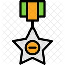 Silver Star Military Commendation Heroic Action Award Icono