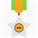 Silver Star Military Commendation Heroic Action Award Icono