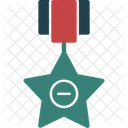 Silver Star Military Commendation Heroic Action Award Icono