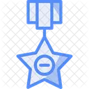 Silver Star Military Commendation Heroic Action Award Icono