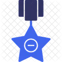 Silver Star Military Commendation Heroic Action Award Icono